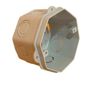 CAJA OCTOGONAL PROFUNDA PVC NEGRA (90)