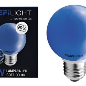 *LAMPARA GOTA E27 2W AZUL TREFI (20)*