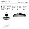LAMPARA LED COLGANTE HIGHBAY 150W lm 21.000(5)