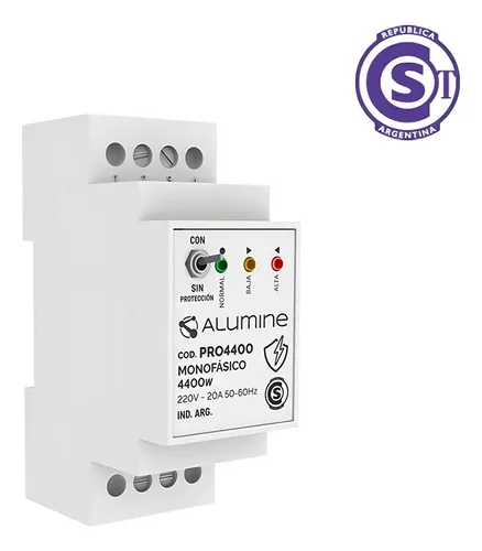 PROTECTOR P/RIEL DIN 4400W 220V MONOFASICO