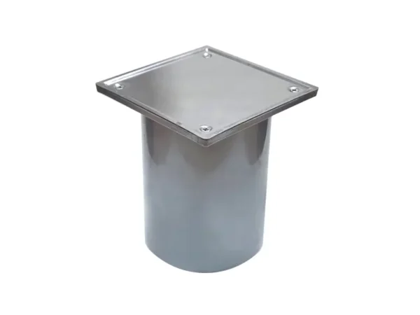 REJILLATAPA_2 PORTA REJILLA CON TAPA CIEGA DE ACERO INOXIDABLE 12x12 Ø 110