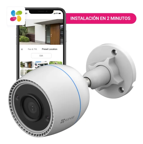 CAMARA EXTERIOR WIFI EXTERIOR 1080P (VISION NOCTURNA A COLOR)