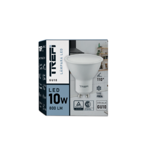 *DICROICA LED GU10 10W FRIA 110° 800LMS (100)