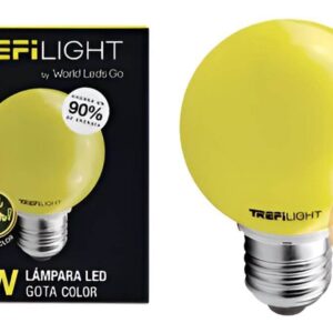 *LAMPARA GOTA E27 2W AMARILLO TREFI (20)*
