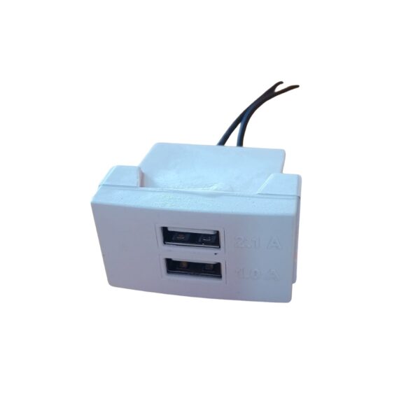 MODULO CARGADOR USB 1A-2A BARI BLANCO (12*)